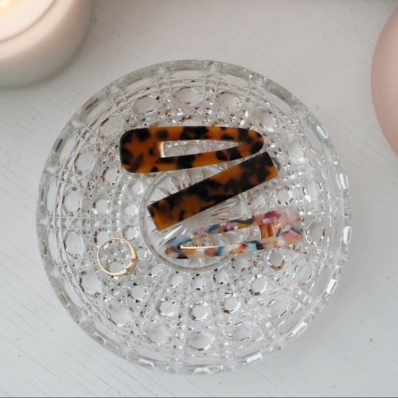 Vintage Waffle & Button Windsor Pattern Clear Dish - Picture 4 of 6